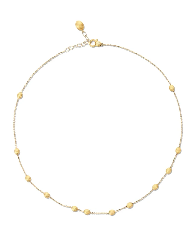 Nanis Soffio necklace in hand-engraved yellow gold