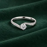 Anniversary Solitaire on emerald suede